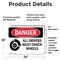 Signmission All Drivers Must Chock Wheels Danger Sign, Vinyl Decal, 24in W x 18in L, 2PK OS-2PACK-DS-D-1824-L-1025 - alternate 5